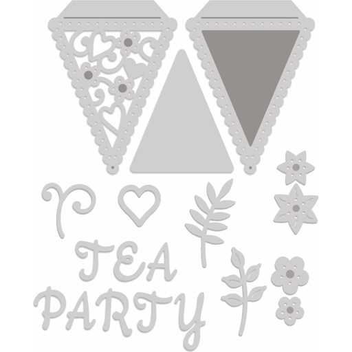 Sweet Dixie Tea Party Customisable Bunting die set