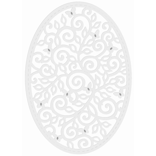Sweet Dixie Flourishing Oval Background die set