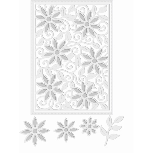 Sweet Dixie Daisy Background & Embellishment die set