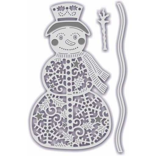 Sweet Dixie Filigree Snowman die set