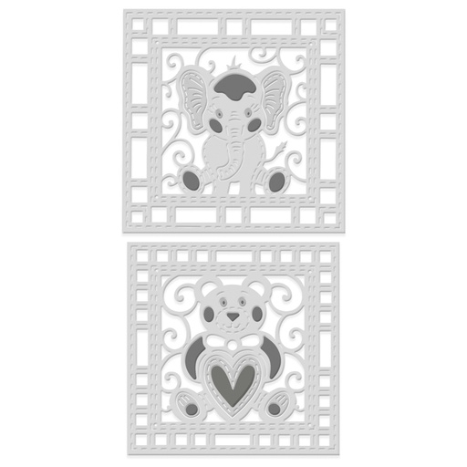 Sweet Dixie Elephant & Teddy Applique Patchwork die set