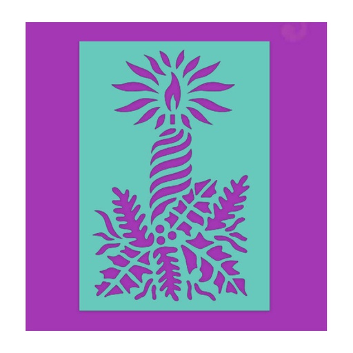 Sweet Dixie Candle & Holly Stencil