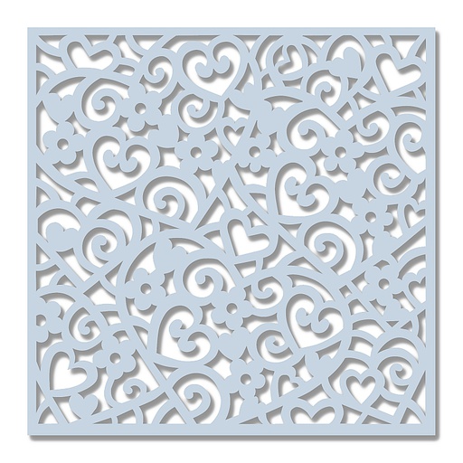 Sweet Dixie Cascading Hearts Stencil