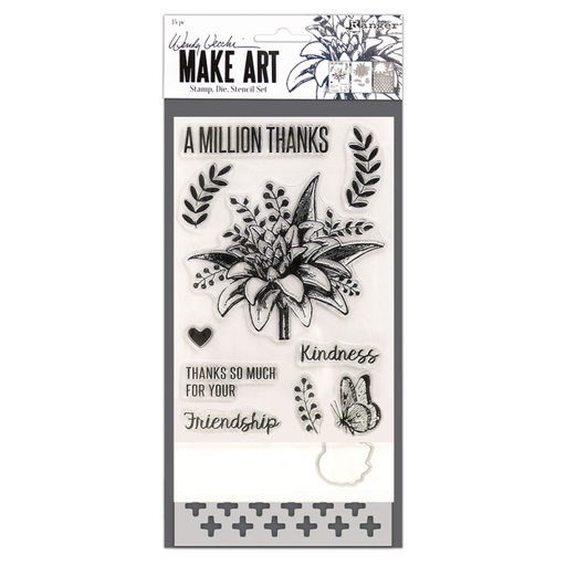 Wendy Vecchi - Stamps, Dies & Stencil Set - A Million Thanks