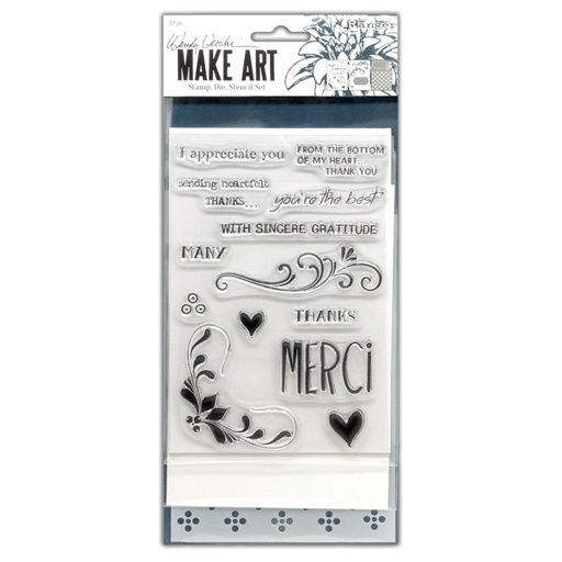 Wendy Vecchi - Stamps, Dies & Stencil Set - Merci & More